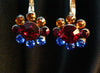 Crystal Flower Clasp Earrings