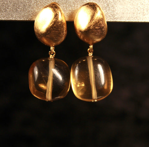 Matte Gold Vermeil Earrings