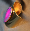 Pink Agate Solid Cuff Bracelet