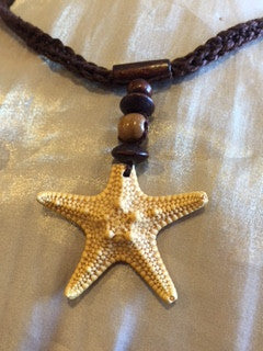 Macrame Necklace with Star Sea Shell
