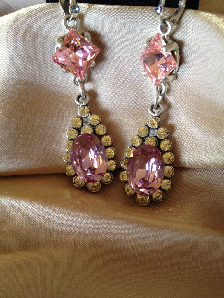 Pink Glam Dangle Earrings