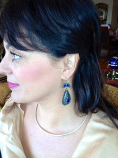 Vintage Lapis Earrings
