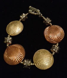 Copper, Bronze and Pewter Bracelet