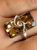 Very Topaz Sterling Silver Swarovski Crystal Ring Size 8