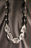 Black Cinnabar and Crystal Necklace