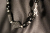 Black Cinnabar and Crystal Necklace
