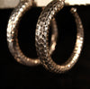 Hand Hammered Sterling Silver Hoops
