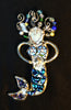 Multi- Blue Ritzy Mermaid Pin