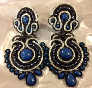 Short Blue Earrings