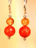 Coral and Carnelian Drops